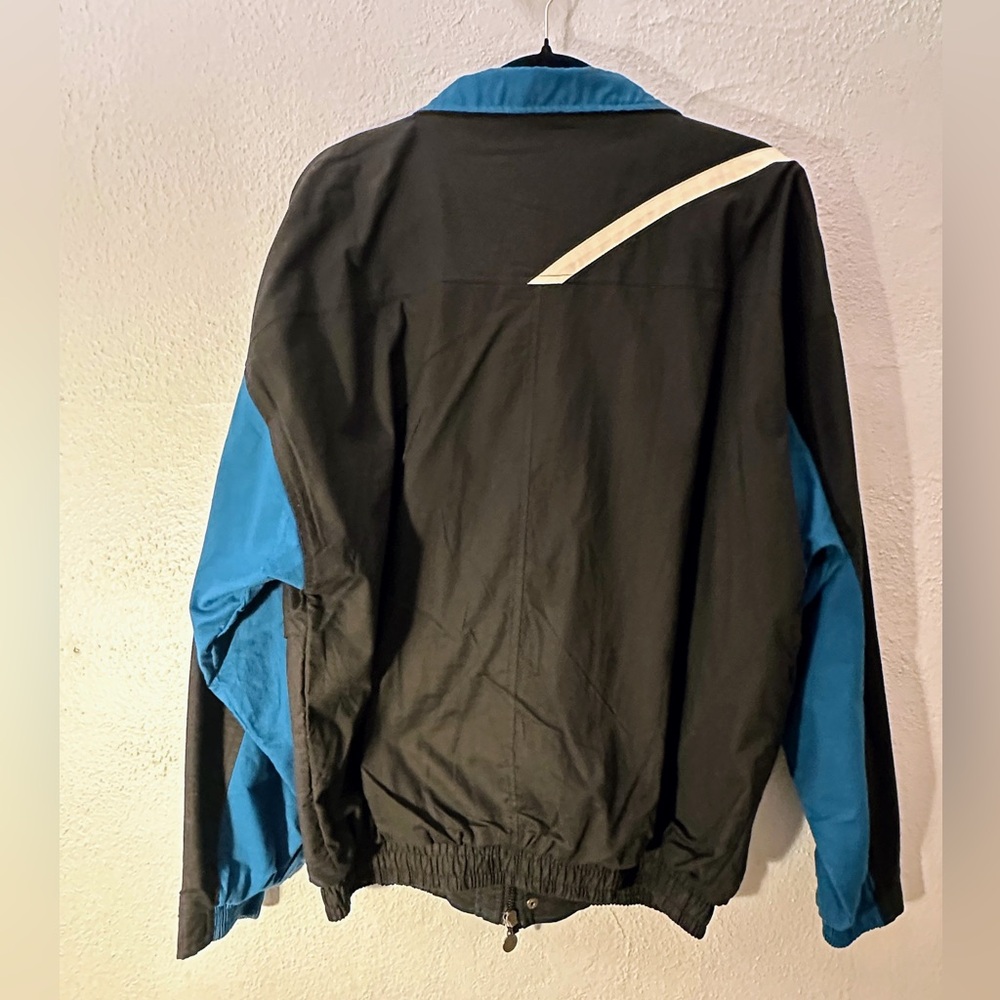 DEADSTOCK VINTAGE DIOR NWT 90s Zip UP Jacket Light Coat L Color Block blue black